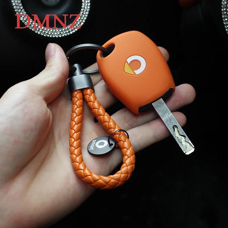 

Straight key Color Silicone Case Car remote control accessories keychain styling decoration For new smart 453 fortwo forfour