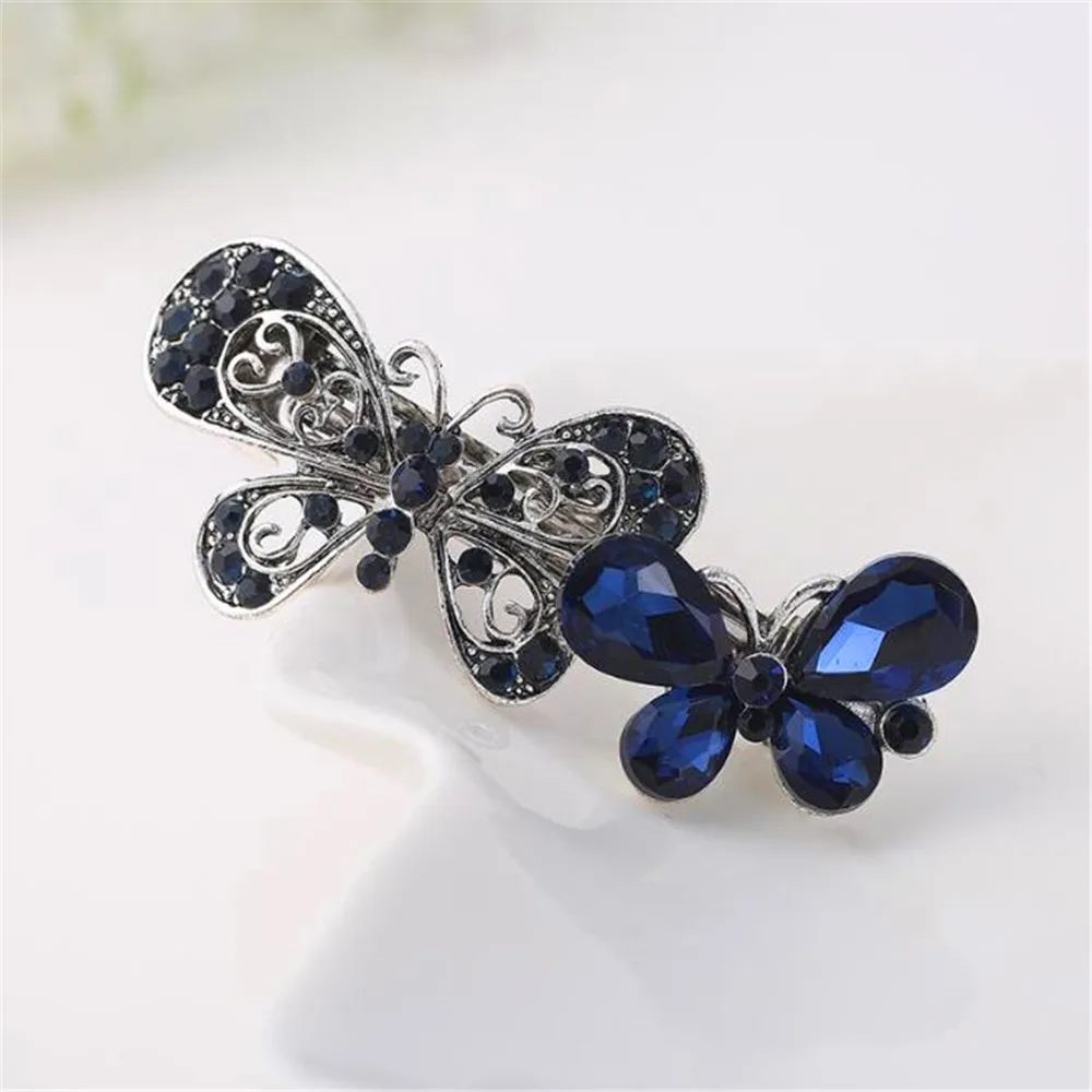 1pc Hollow2 1 пара, стразы, Бабочка, заколка для волос, заколка для девочек, квадратные заколки для волос, женские металлические заколки в виде кленового листа, аксессуары для волос, Прямая поставка - Цвет: 1pc Hollow2