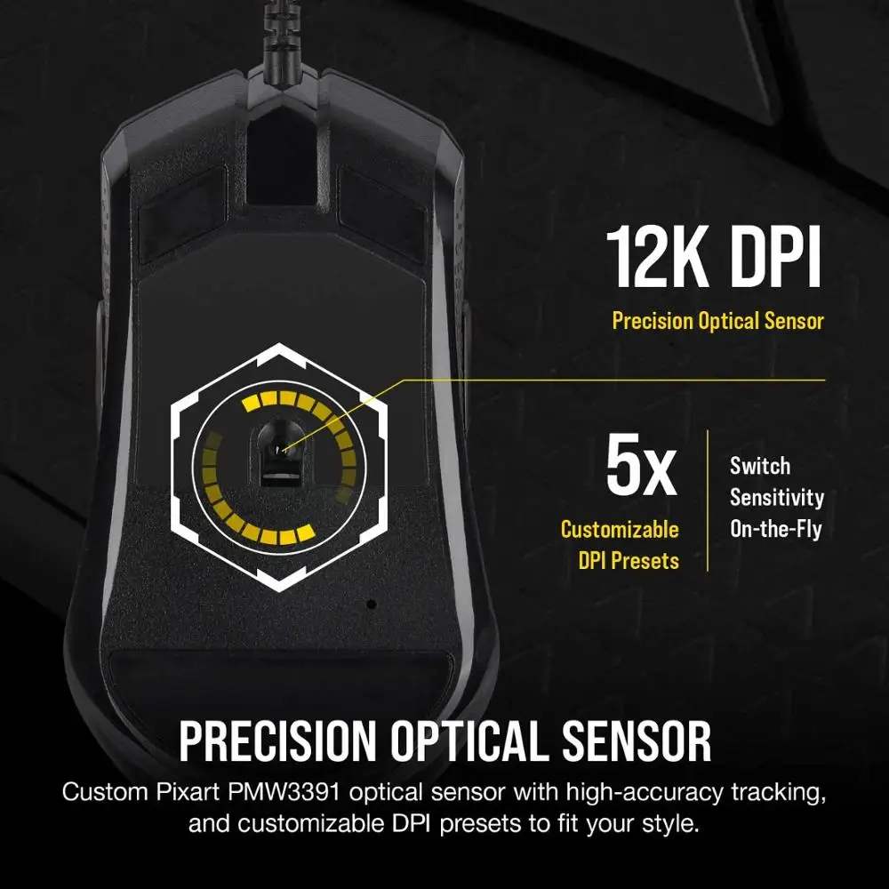 Игровая мышь CORSAIR M55 RGB PRO с несколькими ручками для обеих рук светодиод подсветкой