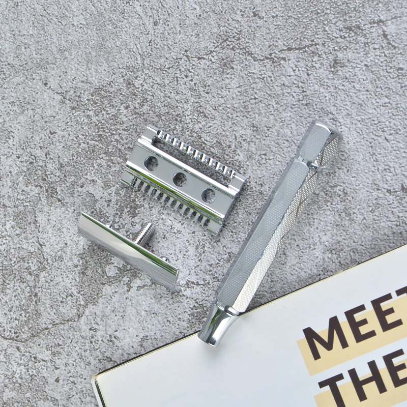 

Yaqi 12mm Chrome Color Hexahedral Aluminum Handle Safety Razor