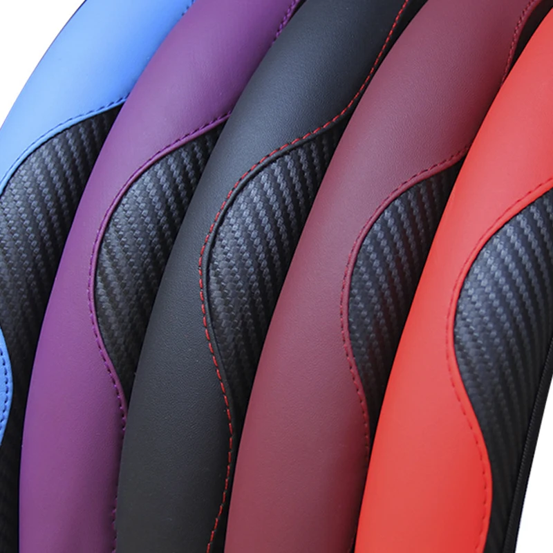 

Universal Car Auto Steering Wheel Cover Skidproof Car Steering- wheel Cover Anti-Slip Embossing Leather Car-styling Anti-Slip