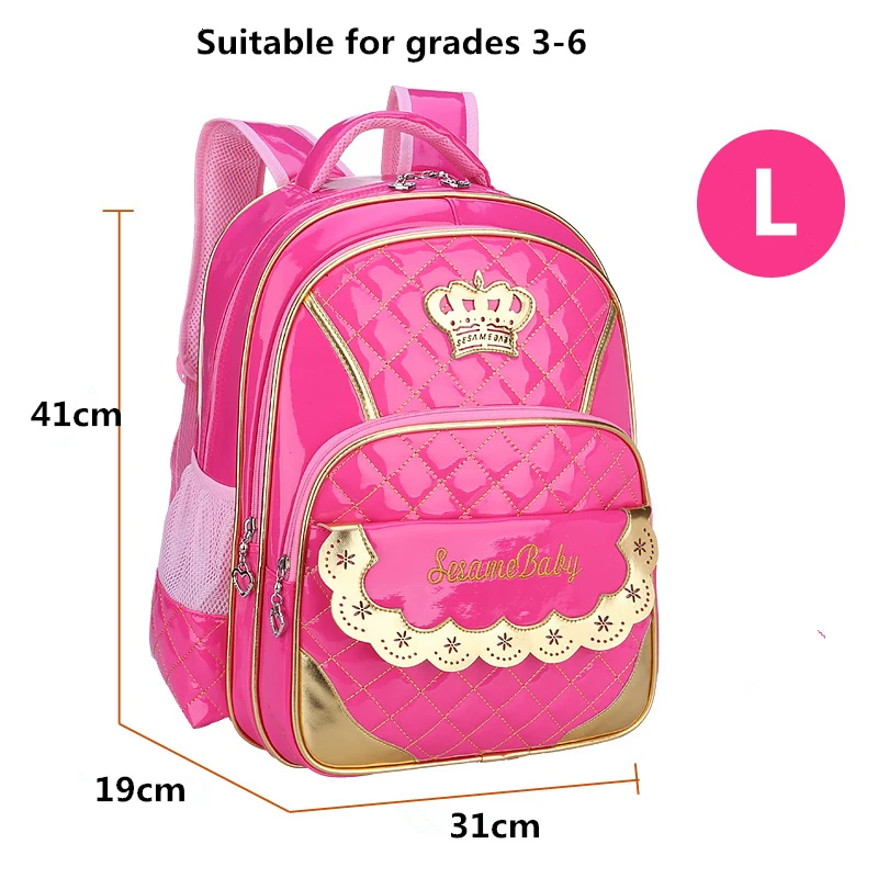 Children School Bags for Girls Crown Backpack Princess schoolbag Waterproof Kids Backpacks schoolbags mochila infantil