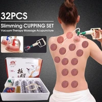 32pcs body cupping massager therapy cans vacuum cupping slimming body relax banks tank professional medical chinese vacuum