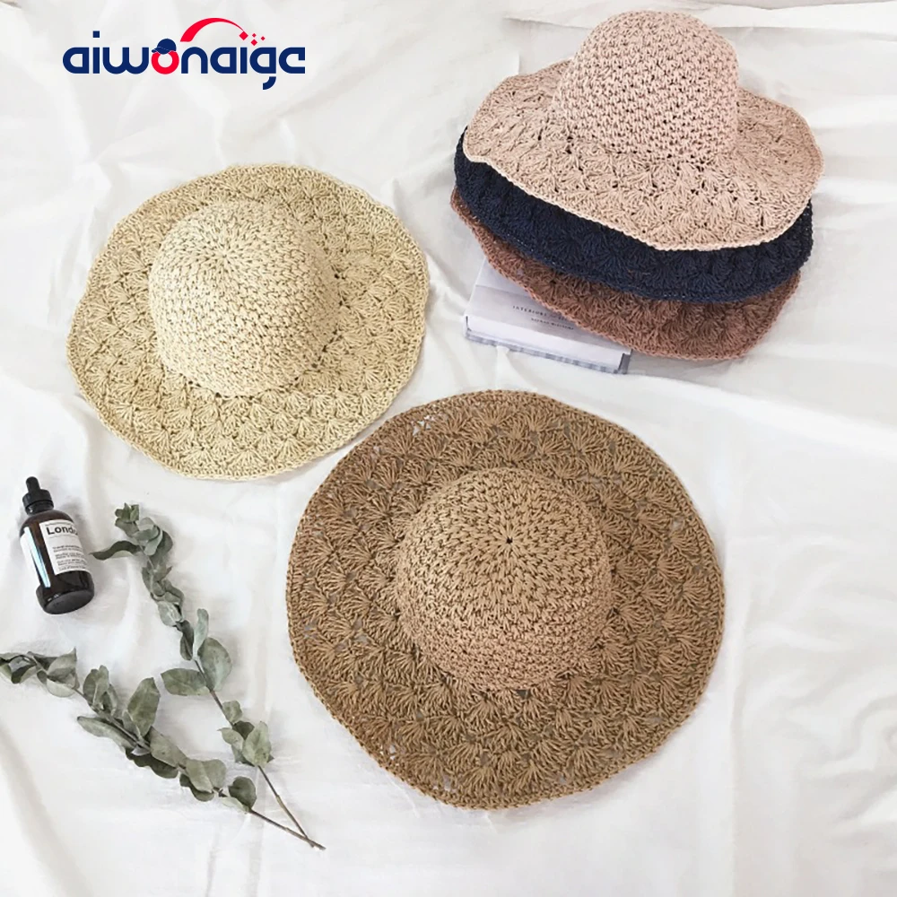 Шляпа женская Соломенная для отпуска Пляжная Панама от солнца пляжа и отдыха
