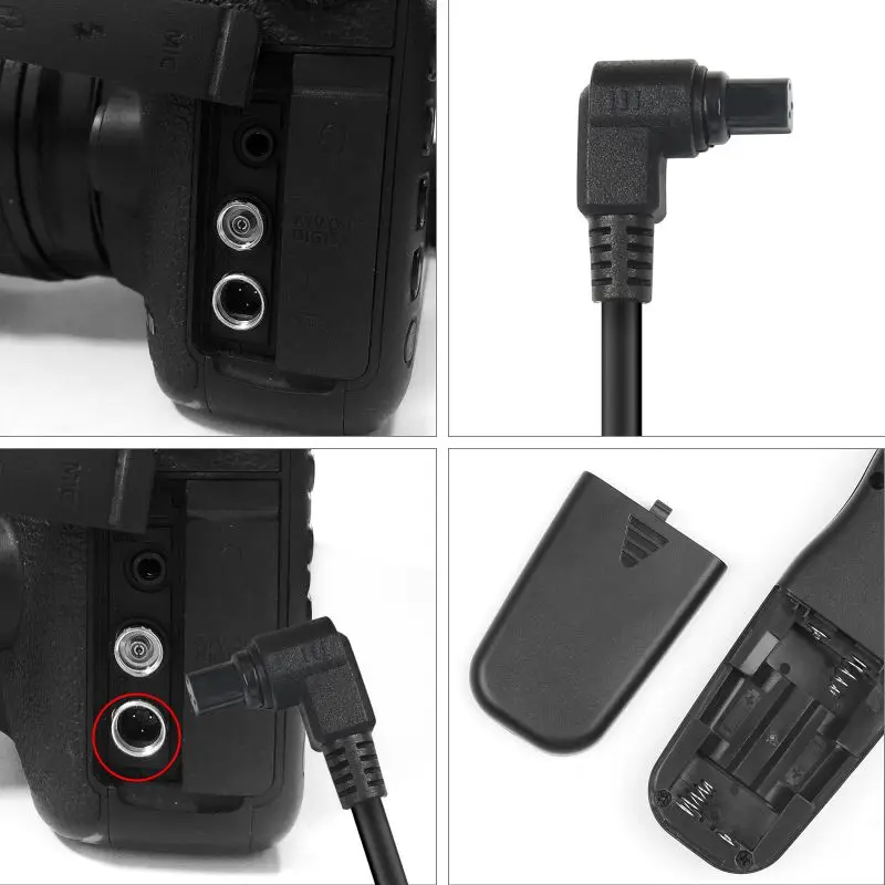 Высококачественный черный фотографический спуск затвора для камеры Canon 70D 5D3 5D4 7D2