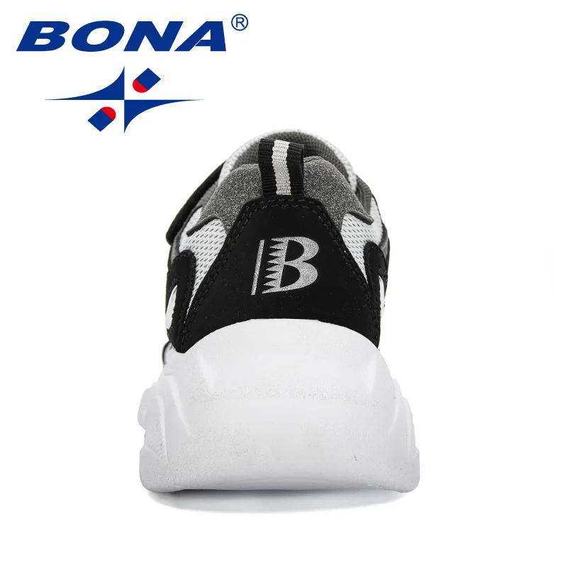 BONA 2019 новые дизайнерские детские спортивные кроссовки повседневная обувь для