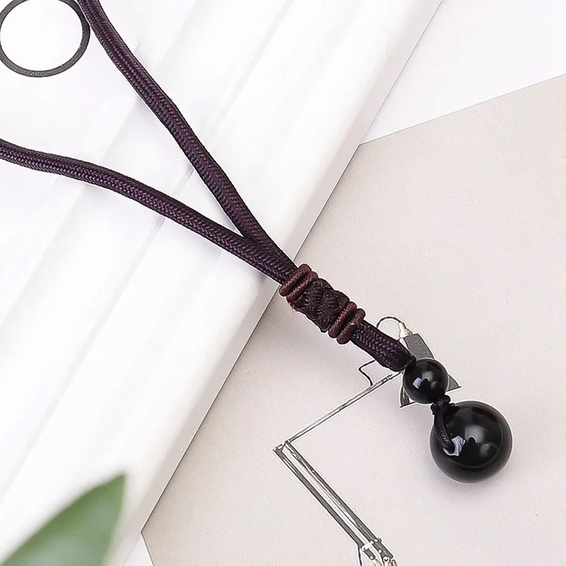 18 мм натуральный камень черный обсидиан радужные глаза Бусины Шарик подвеска