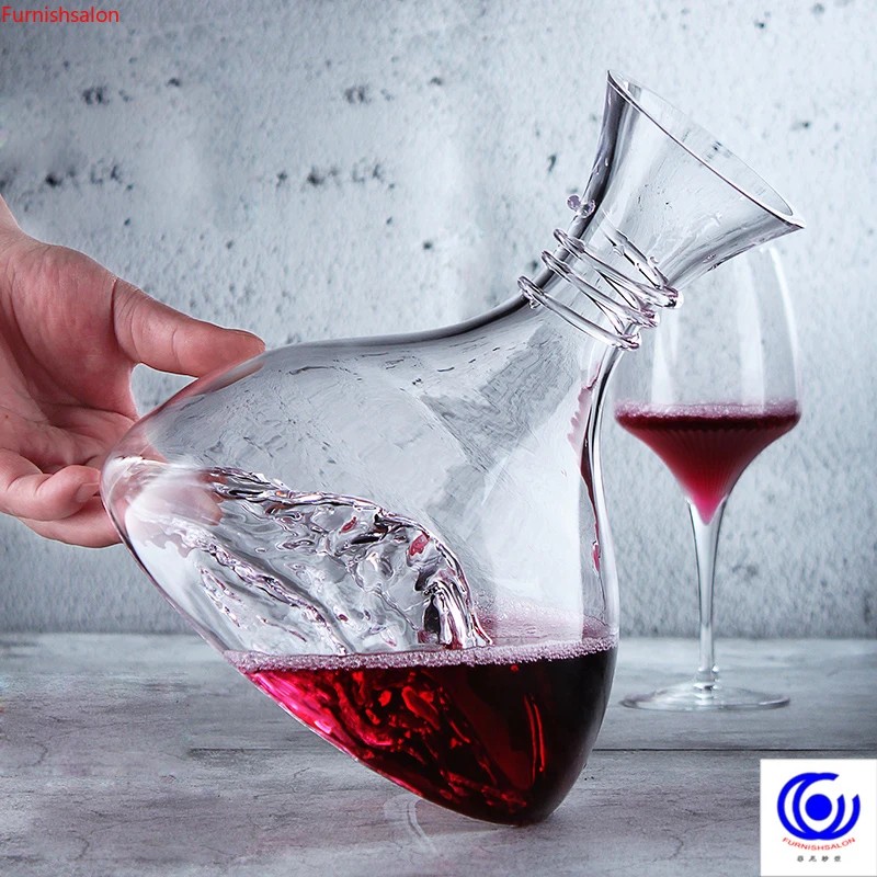 Превосходное бессвинцовое Хрустальное стекло Iceberg 1800 мл Декантер для красного