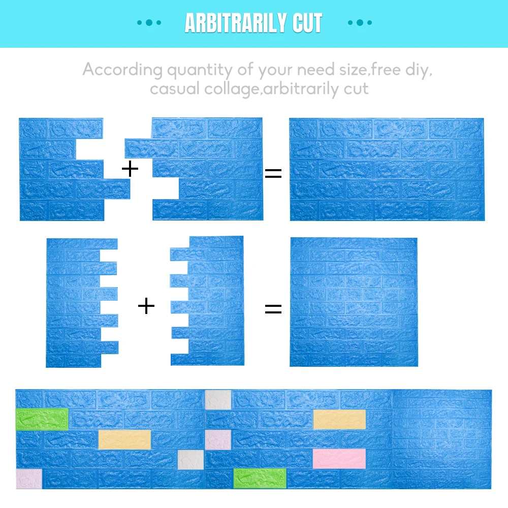 self adhesive 3d brick sticker diy waterproof foam wallpaper for kids room kitchen roof ceiling background wall decals 1015pcs free global shipping