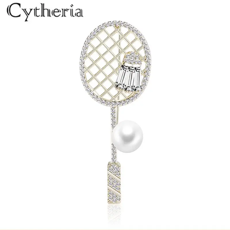 Cytheria Спорт Повседневный стиль жемчуг кристаллы стразы цирконий Бадминтон