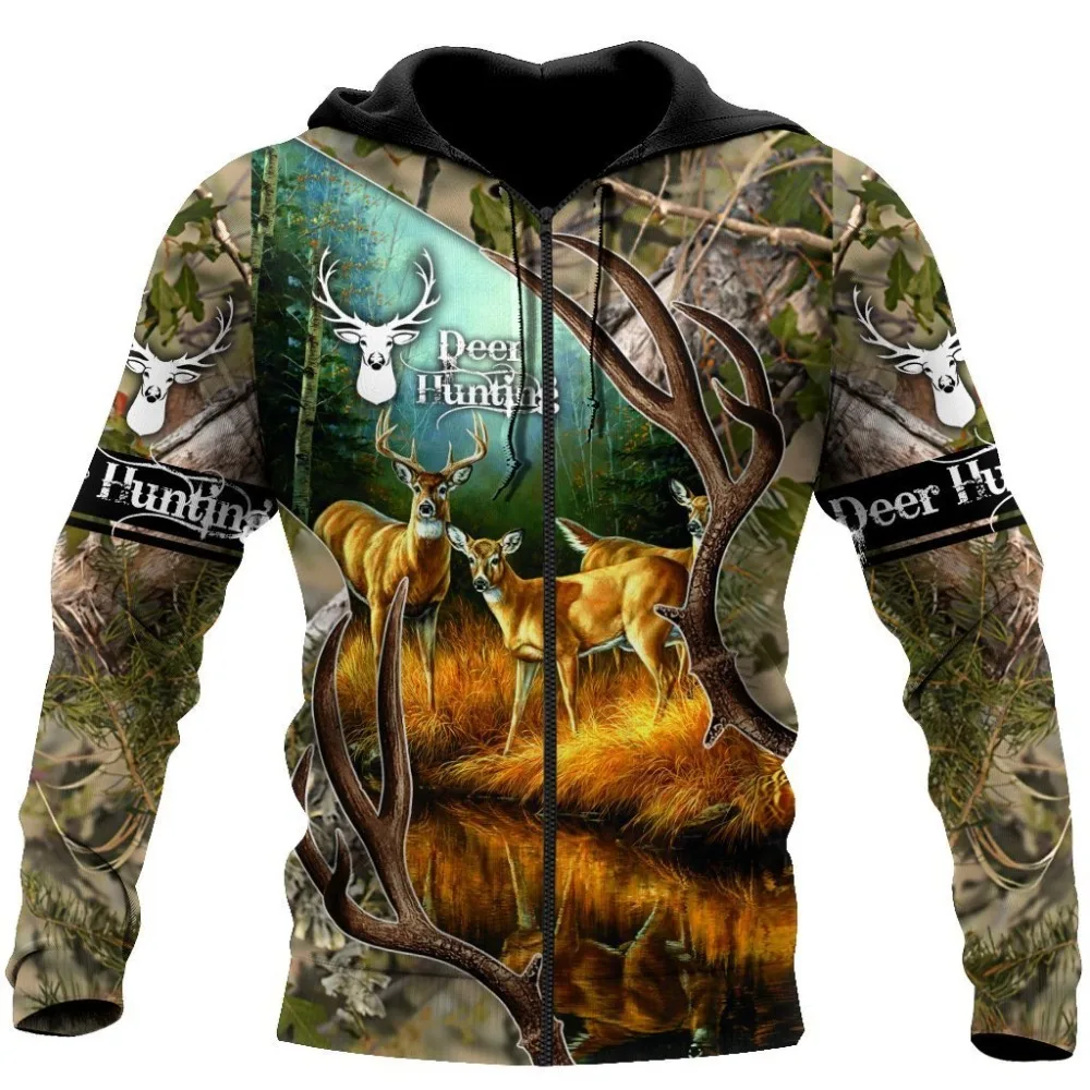 

Deer Hunting Camo 3D Full Printing Hoodie Sweatshirts Zip Up Hoodies Fashion Unisex Casual Jacket XX117