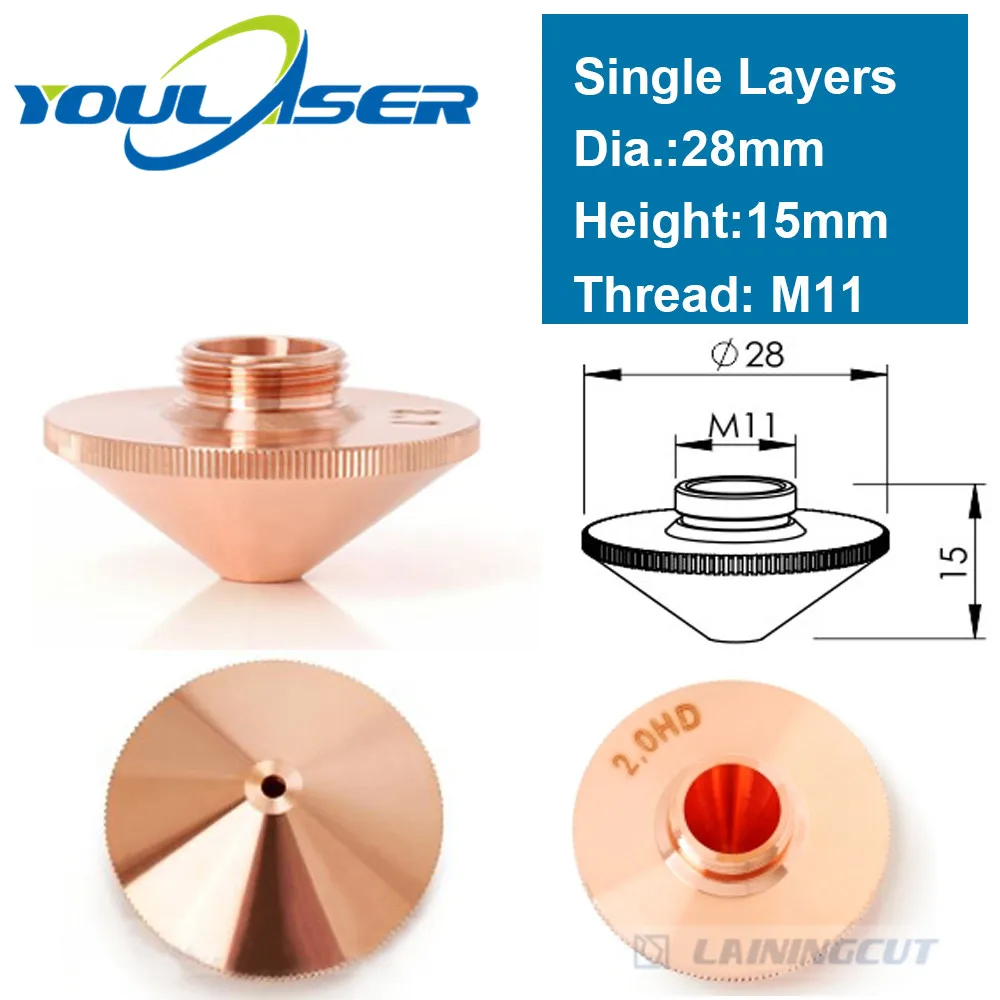 Однослойная Лазерная Насадка диаметром 28 мм Калибр 0 8-4 OEM Precitec для волоконной