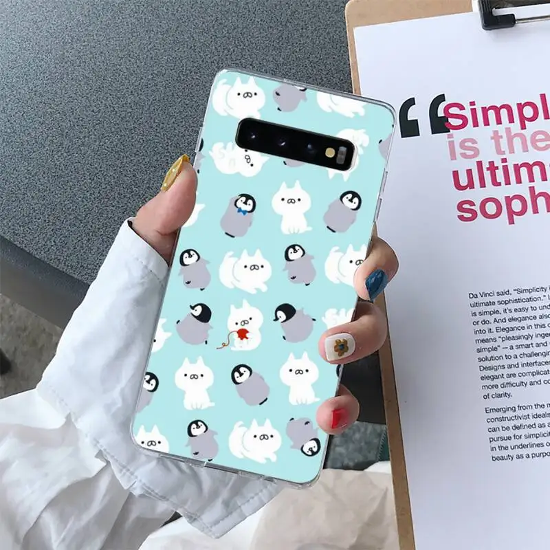 

Polar bear Phone Case For Samsung Galaxy S10 S10e S8 S9 Plus S7 Edge Note10 9 8 Soft Transparent TPU Cove