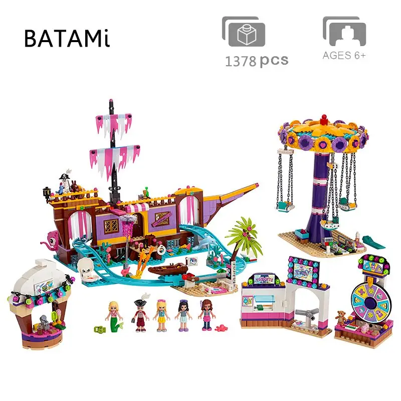 Модель строительные блоки кирпич сердце озеро спортивная площадка города летний