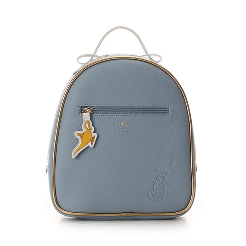 Blue Disney Aladdin женский рюкзак из искусственной кожи на молнии высокого качества для девочек, походный рюкзак студенческий рюкзак для путешествий - Цвет: Blue