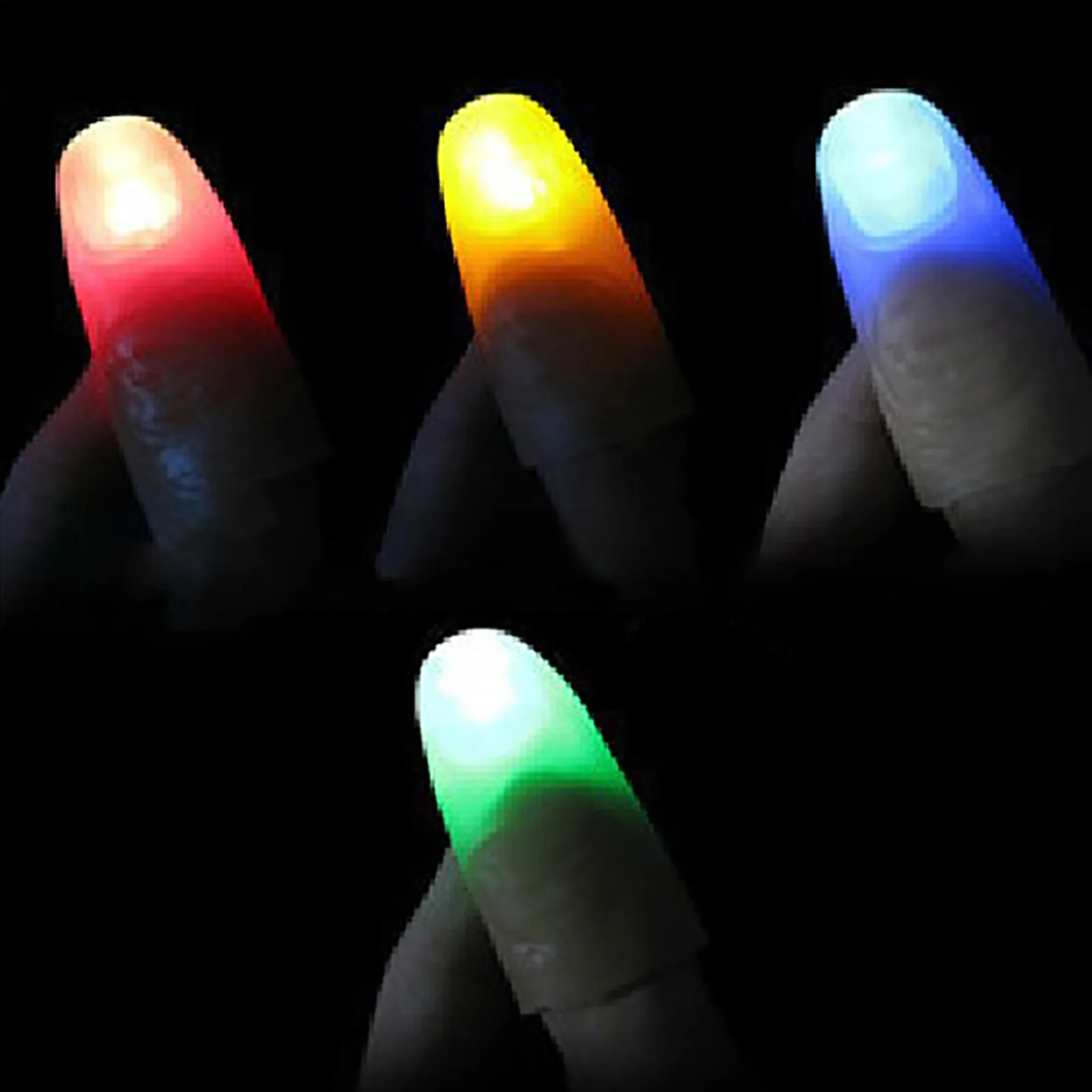 

2 шт. Новинка кольца на палец со светодиодной подсветкой светящиеся кольца на палец реквизит для магических фокусов удивительные светящиес...