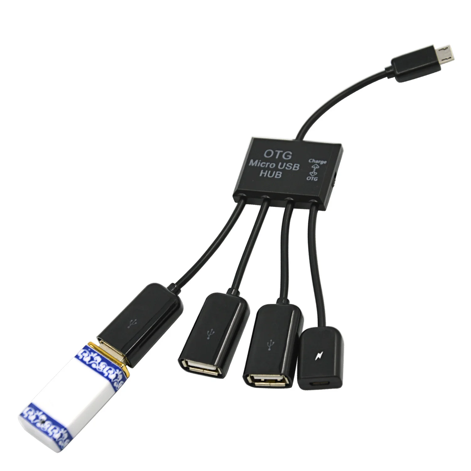 Elisona 4 в 1 Micro USB OTG концентратор соединитель разветвитель для смартфона компьютера
