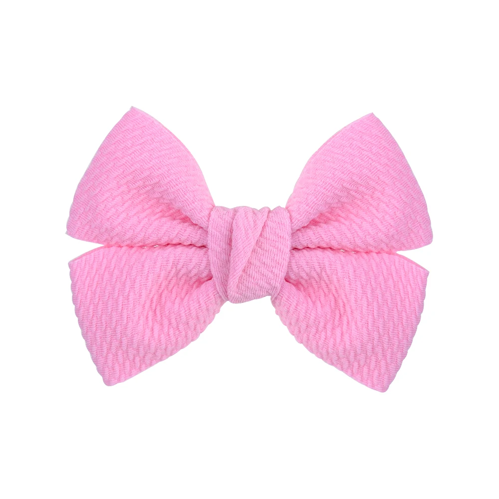Однотонные бантики для волос 4 дюйма с клипсой милых маленьких девочек заколки