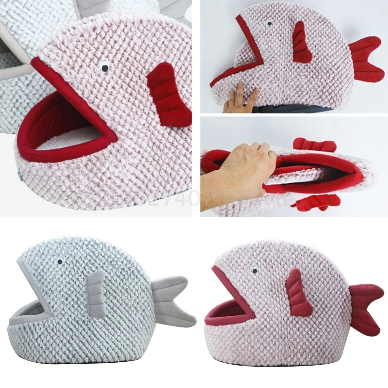 

Cute Pet Tent House Kennel Winter Warm Nest Soft Foldable Sleeping Mat Pad House R9CA