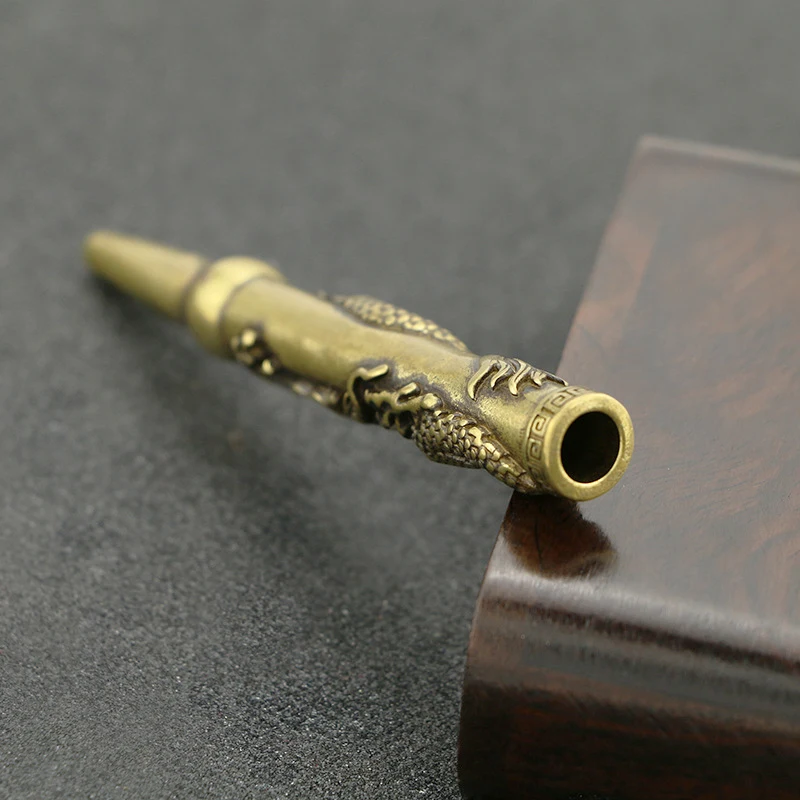 Ретро латунный держатель сигареты с дымчатым драконом фильтр табачная трубка