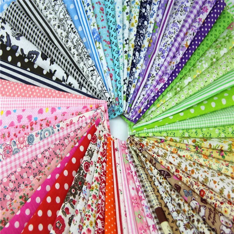 15-100 шт. хлопчатобумажная стеганая ткань с цветочным принтом для шитья простыней