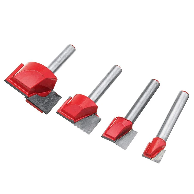 4Pcs Bottom Cleaning Engraving Bit Wood CNC Router Bits 10/15/22/30mm Milling Cutter Endmill for Set | Инструменты