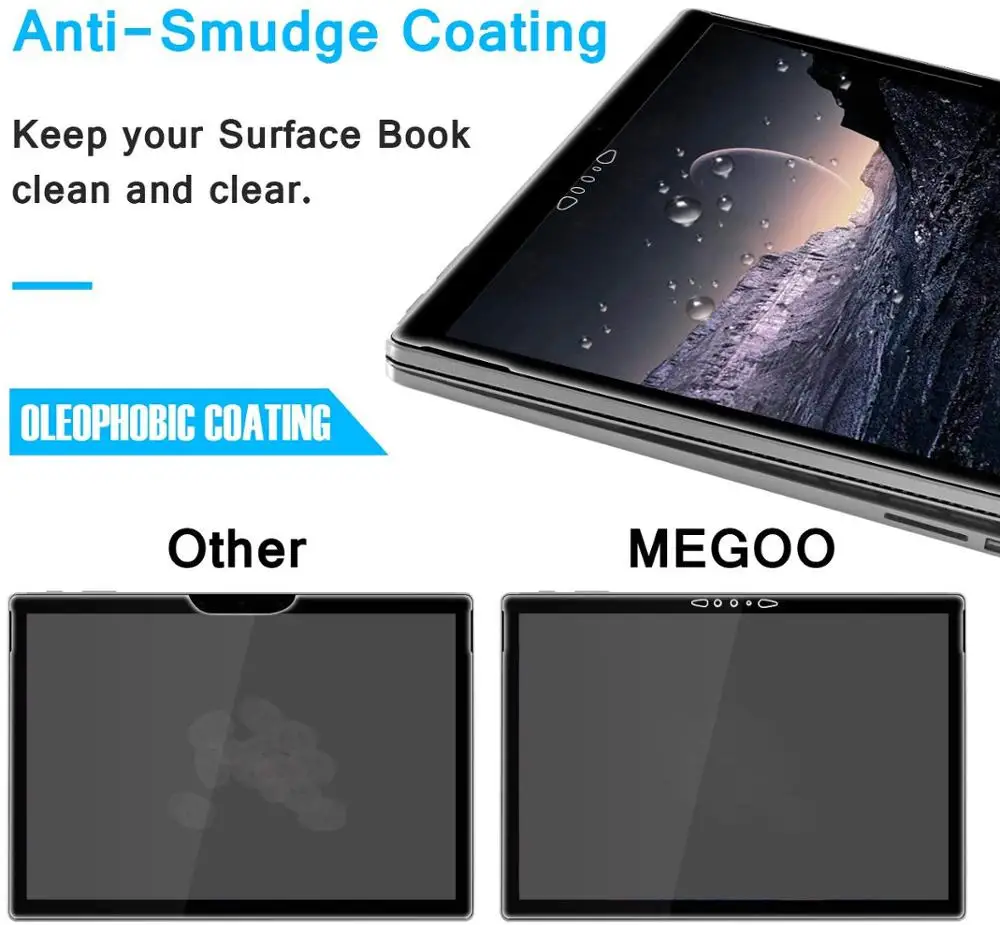 MEGOO Surface Book 2 1" протектор экрана из закаленного стекла совместимый для microsoft Surface Book 2 15 дюймов