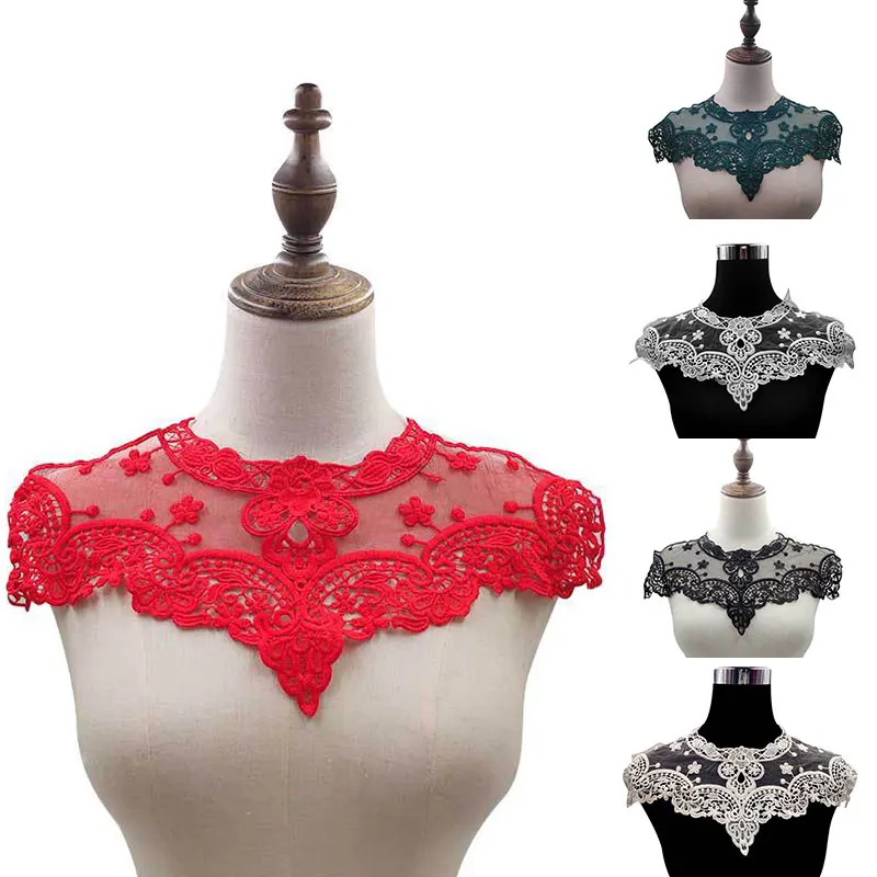 

1pc Lace Neckline Collar Fabric Embroidery DIY Sewing Decoration Ladies Clothing Accessories Decals Scrapbooking Patch