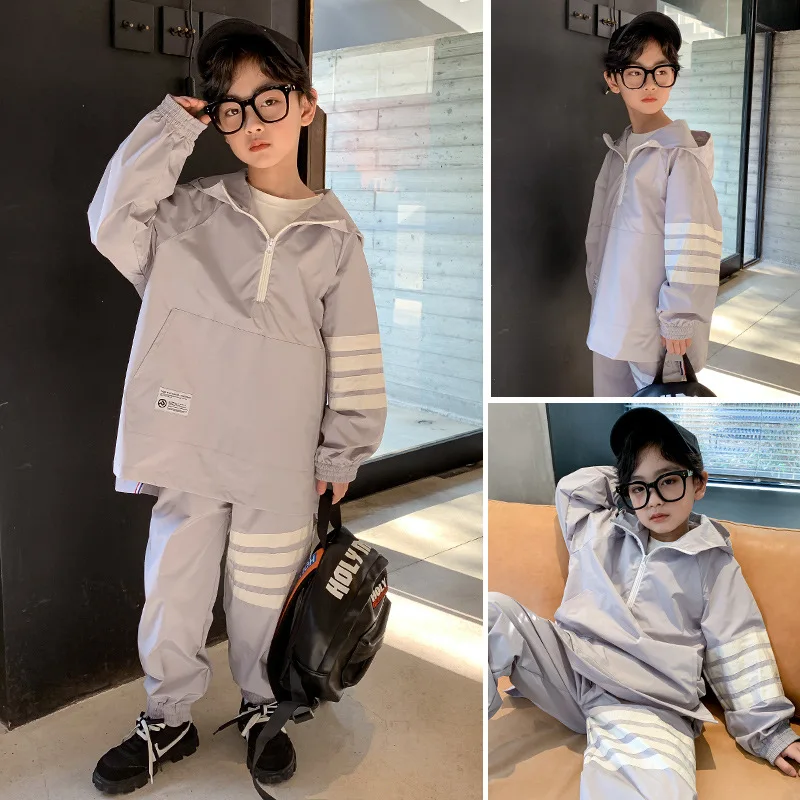 Solid Spring Autumn Children's Clothes Suit Boys Sweatshirts + Pants 2pcs/Set Kids Teenage Gift Formal Boy Clothing High Quality