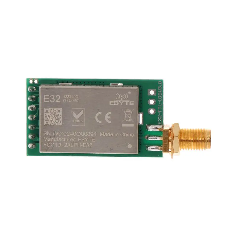 LORA SX1278 433 МГц модуль приемника UART 100 мВт 20dbm Беспроводной Радиотрансивер E32-433T20DC |
