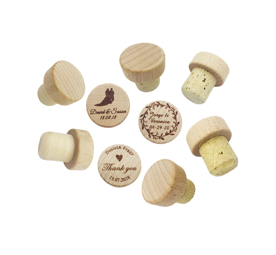 50 шт. деревянные пробки для бутылок вина с гравировкой | Дом и сад