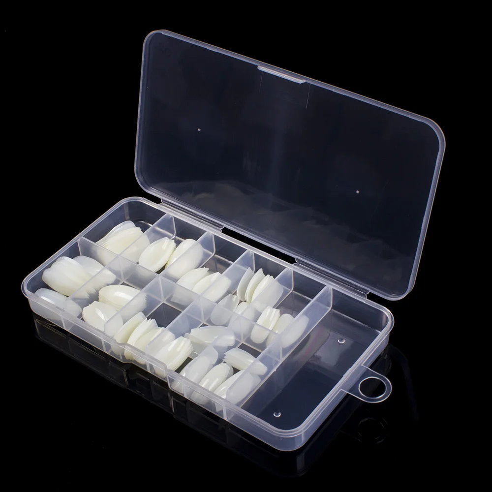 100 шт./кор. полное покрытие гроб круглый овальные круглые Форма накладные ногти и