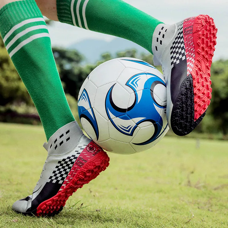 Высокие футбольные бутсы для мужчин профессиональные кроссовки уличные детские