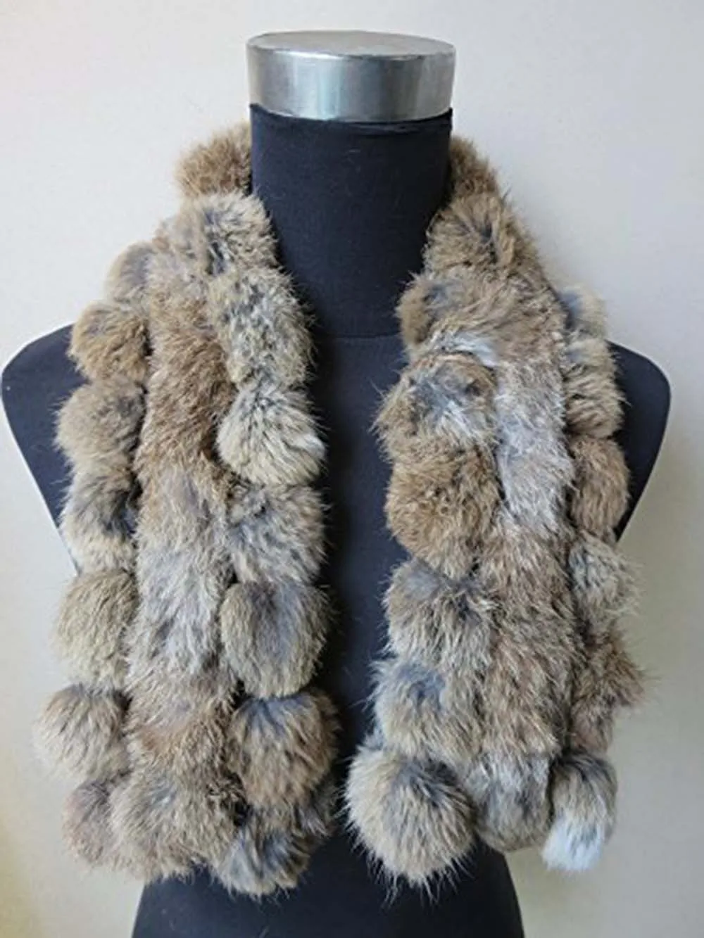 Женский Теплый шейный платок ручной работы из натурального 100% кроличьего меха|free