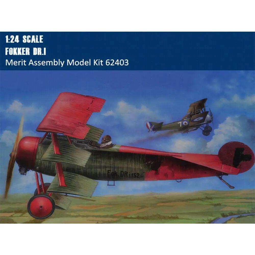 Коллекция 62403 года масштаб 1/24 в масштабе Второй мировой войны Fokker Dr.1 набор