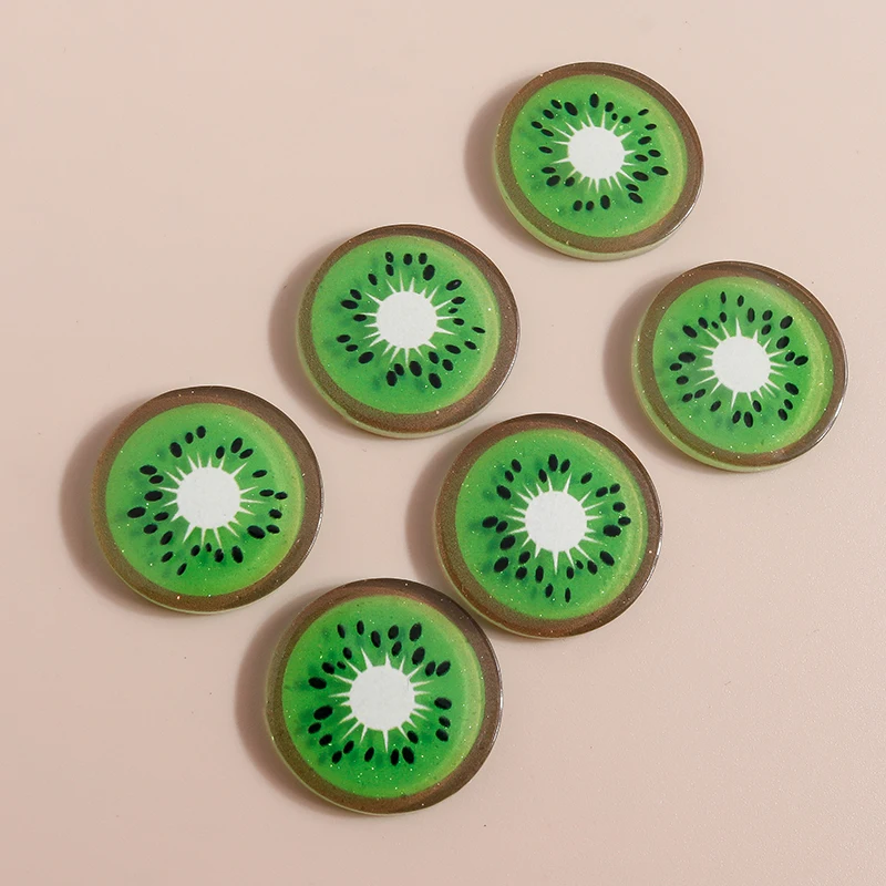 10 шт. милый пластиковый мультяшный плоский Кабошон из каучука с рисунком фруктов