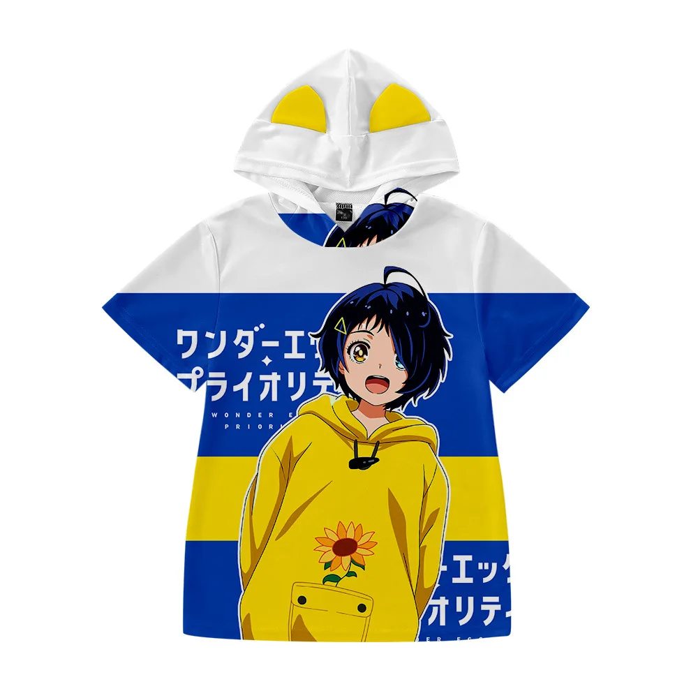 

На возраст от 2 до 14 лет Детское пальто с капюшоном и футболки с персонажами из аниме, чудо-яйцо приоритет футболка 3D с принтом в виде персона...