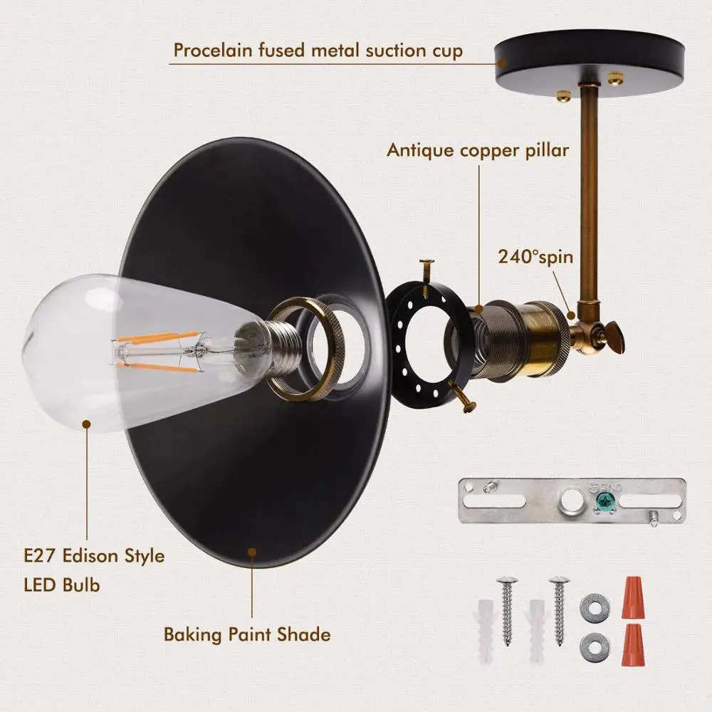 Железный винтажный настенный светильник в американском стиле для гостиной