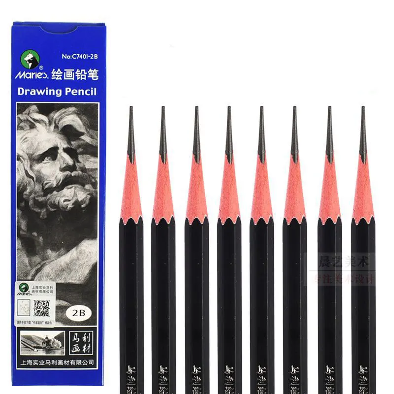 

Touch Boge 12pcs/set Professional Art Sketch Pencils Drawing Writing Tools 1B 2B 3B 4B 5B 6B 7B 8B 10B 2H HB Stationery Supplies
