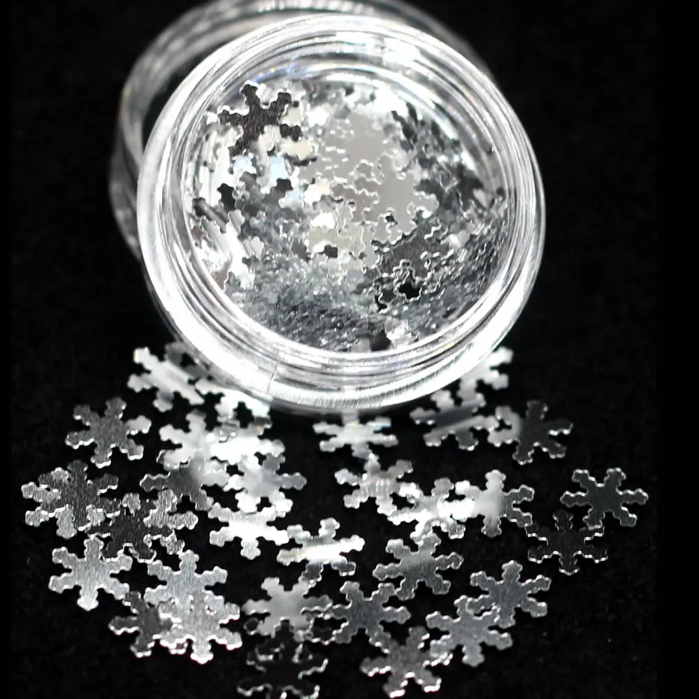 1 шт. Блестящий Серебряный Снежинка лак для ногтей Полупостоянный Гибридный Гель