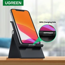 UGREEN Desk Phone Holder Stand Cell Phone Dock Stand for Samsung Galaxy S20 iPhone XS X Adjustable Foldable Mobile Phone Holder