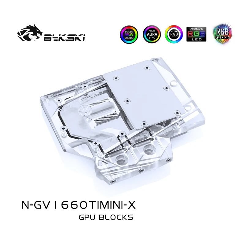 Bykski N GV1660TIMINI X GPU радиатор полное покрытие Графика карты водяного охлаждения ПК