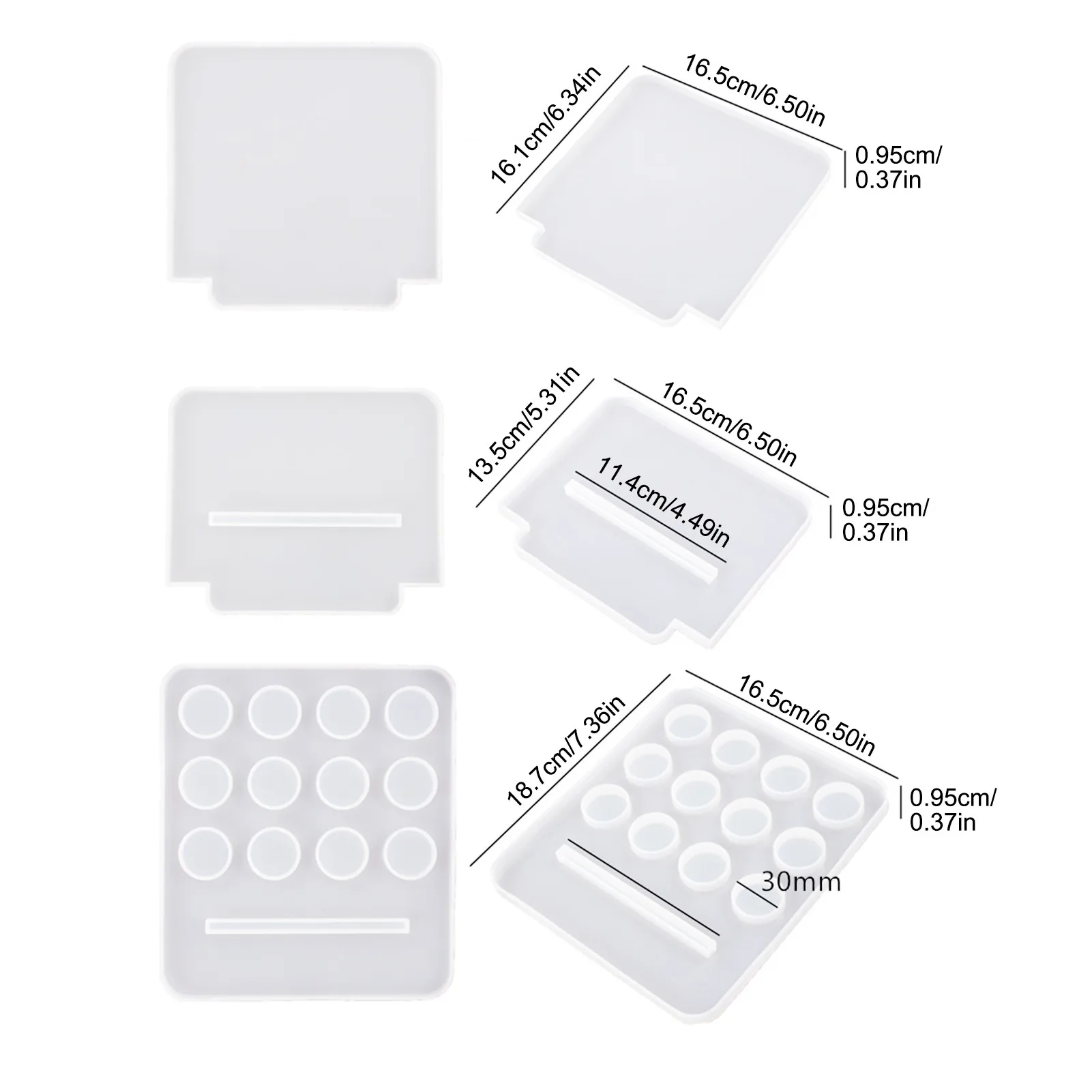 

DIY Crystal Epoxy Resin Mold Essential Oil Storage Rack Bottle Insert Plate Perforated Aromatherapy Oil Rack Silicone Mold