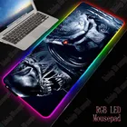 Игровой коврик для мыши MRGBEST с RGB светодиодный XXL, коврик для мыши с подсветкой поверхности клавиатуры, Настольный коврик с натуральной резиной для геймера, коврики для ПК
