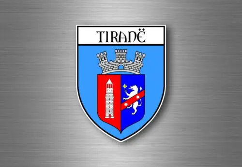 

Sticker Decal Souvenir Car Coat of Arms Shield City Flag Tirana Albania Stickers for Laptops, Office Supplies, Motorcycles, Cars