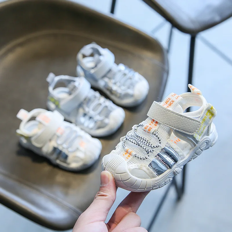 

CAPSELLA KIDS Summer Shoes for Boys Girls Closed Toe Soft Bottom Beach Sandals 1-6 YearsToddler Sandals Children Shoes 21-30
