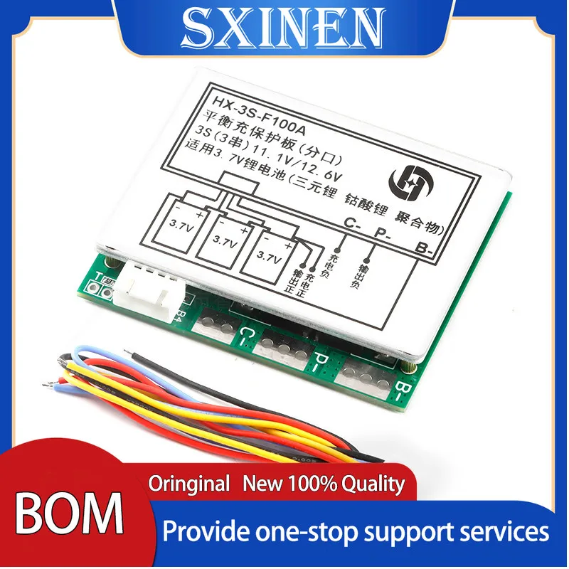 

3S 12.6V 100A Li-ion Lithium Battery Protection Board Module 3 Cells 11.1V Polymer Balance Function Charge Module PCB BMS