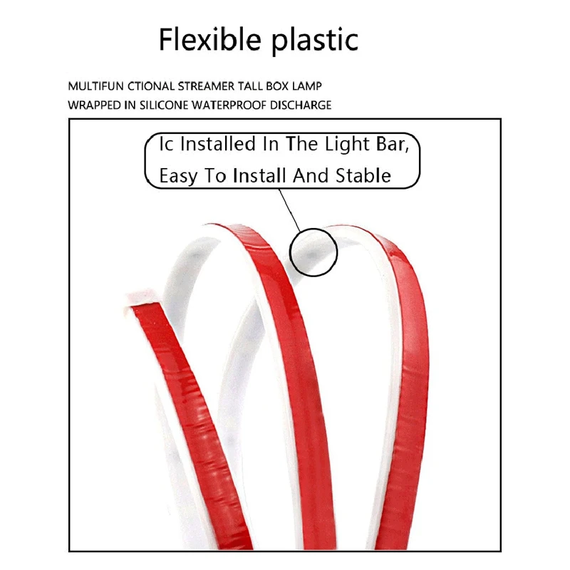 

Universal Car Door Opening Warning LED Lights Dynamic Door Lamp Strip 120cm Waterproof Interior Atmosphere Lights