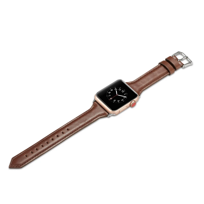 Genuine Leather Loop Strap for Apple Watch Band 6 SE 5 42mm 44mm 38mm 40mm Iwatch Watchband for Apple Watch 5 4 3 2 1 44mm 42mm