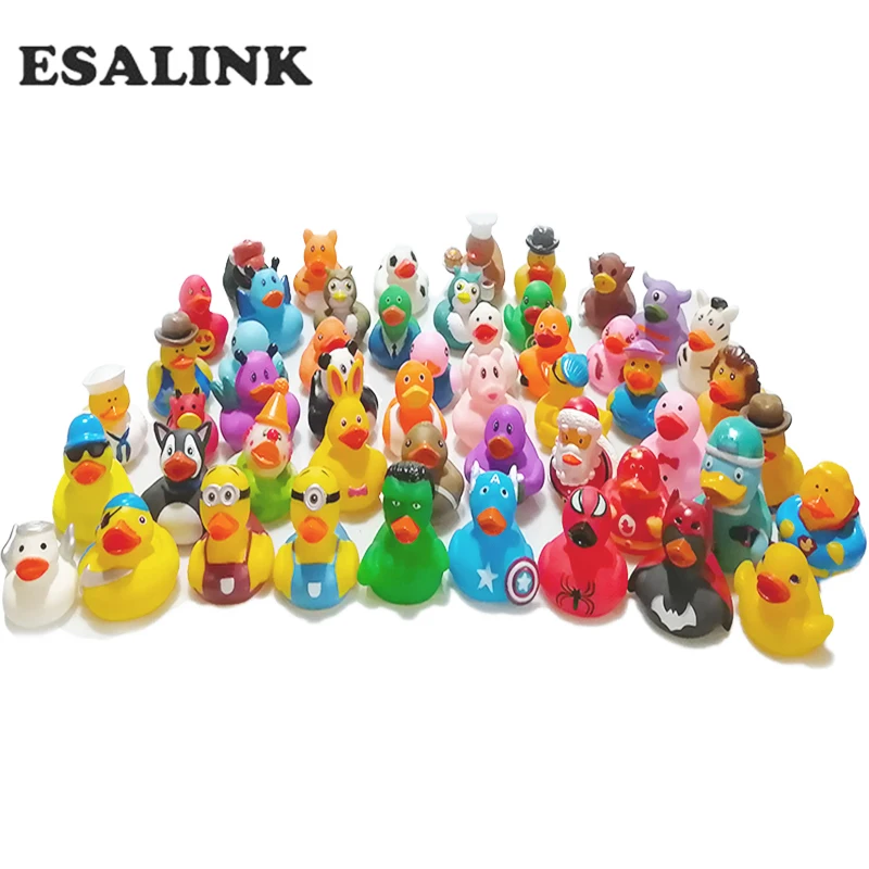 ESALINK 20 шт мини случайный резиновая плавающая утка детские игрушки ванны младенца